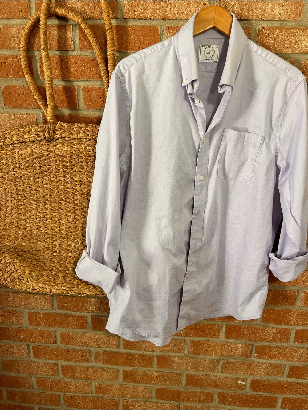 Bespoke Men's Light Lavender Button-Down Shirt